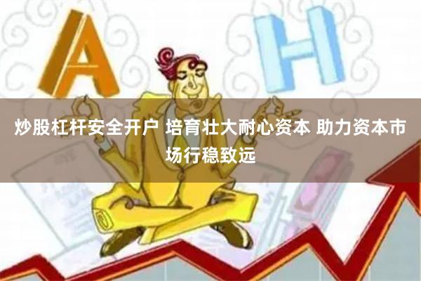炒股杠杆安全开户 培育壮大耐心资本 助力资本市场行稳致远
