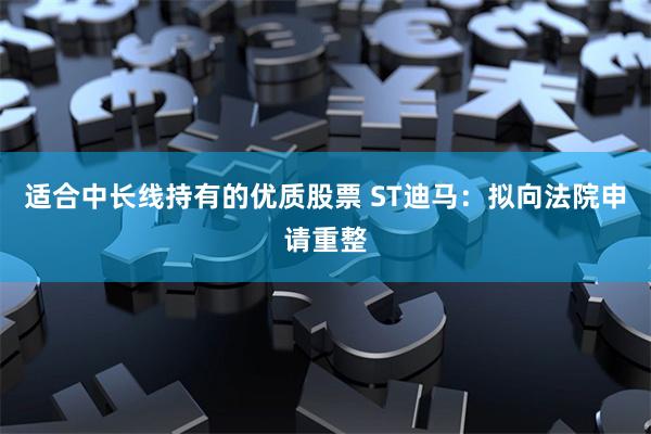 适合中长线持有的优质股票 ST迪马：拟向法院申请重整