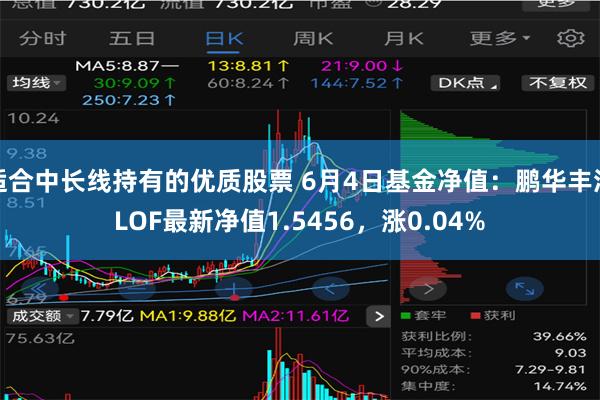 适合中长线持有的优质股票 6月4日基金净值：鹏华丰泽LOF最新净值1.5456，涨0.04%