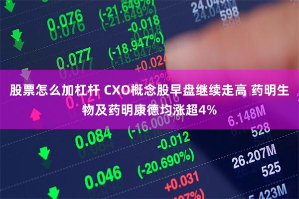 股票怎么加杠杆 CXO概念股早盘继续走高 药明生物及药明康德均涨超4%