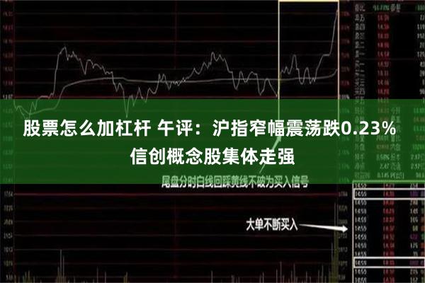 股票怎么加杠杆 午评：沪指窄幅震荡跌0.23% 信创概念股集体走强