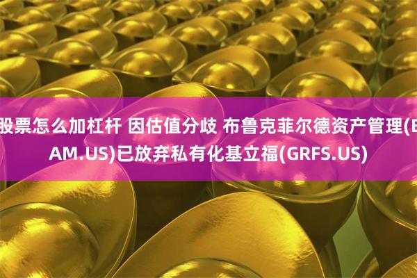 股票怎么加杠杆 因估值分歧 布鲁克菲尔德资产管理(BAM.US)已放弃私有化基立福(GRFS.US)