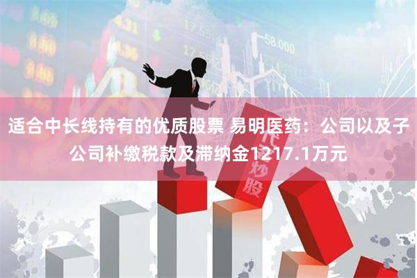 适合中长线持有的优质股票 易明医药：公司以及子公司补缴税款及滞纳金1217.1万元