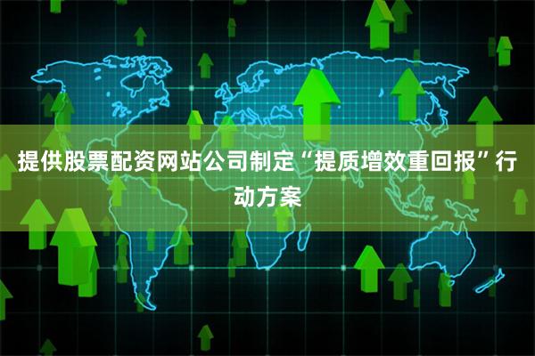 提供股票配资网站公司制定“提质增效重回报”行动方案