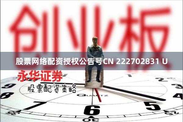 股票网络配资授权公告号CN 222702831 U